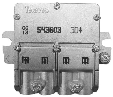 Produktfoto 1 von 3-fach EasyF-Verteiler 5-2400MHz VD:8dB DC A->E