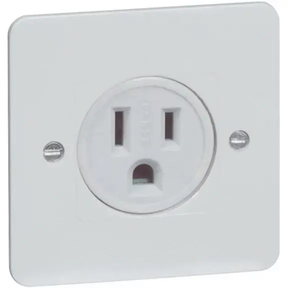 Produktfoto 1 von US NEMA-Steckdose, weiß 5-15 R, 15 A 125 V