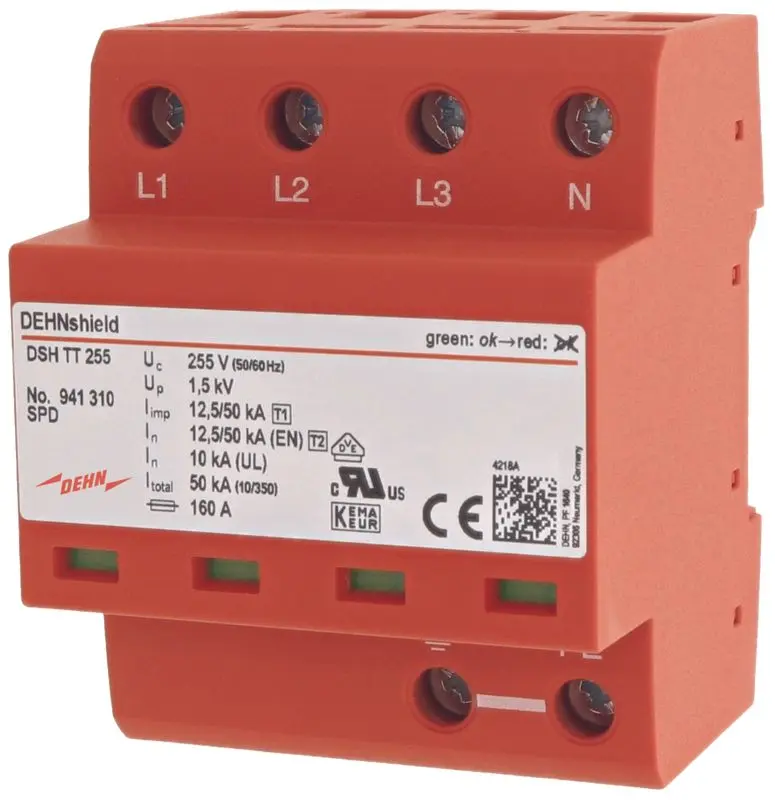 Produktfoto 1 von Anwendungsopt. Kombiableiter DEHNshield Typ1+2 f.dreiphasige TT-und TN-S-Systeme