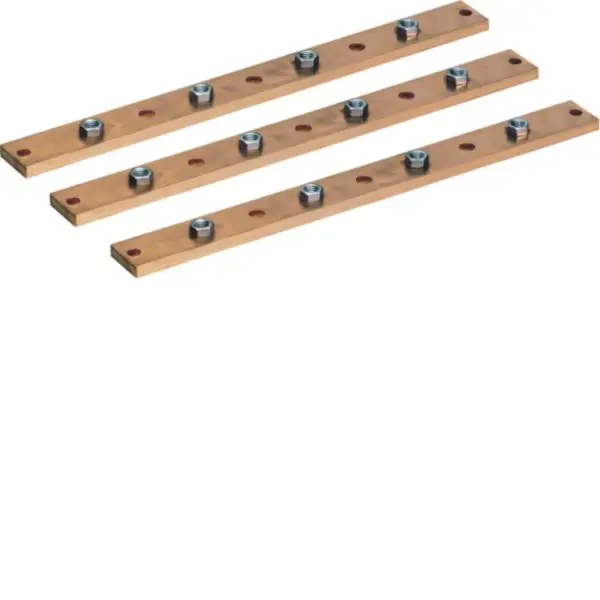 CU-Schiene,universN,40x10mm,2feldig,für 4Trennerleisten NH1-3, (3Stk)