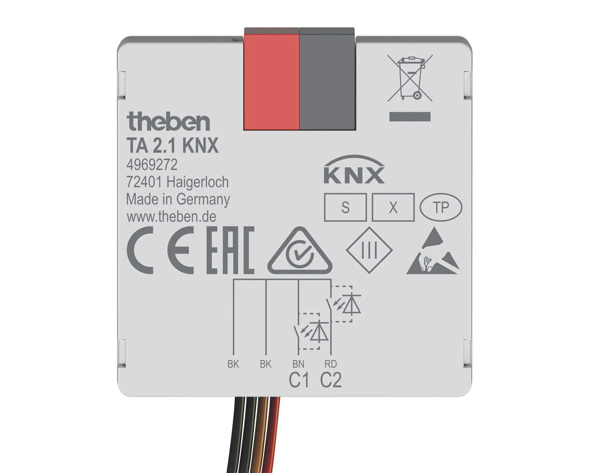 Produktfoto 1 von KNX-Tasterschnittstelle Binäreingang 2-fach, KNX Data Secure