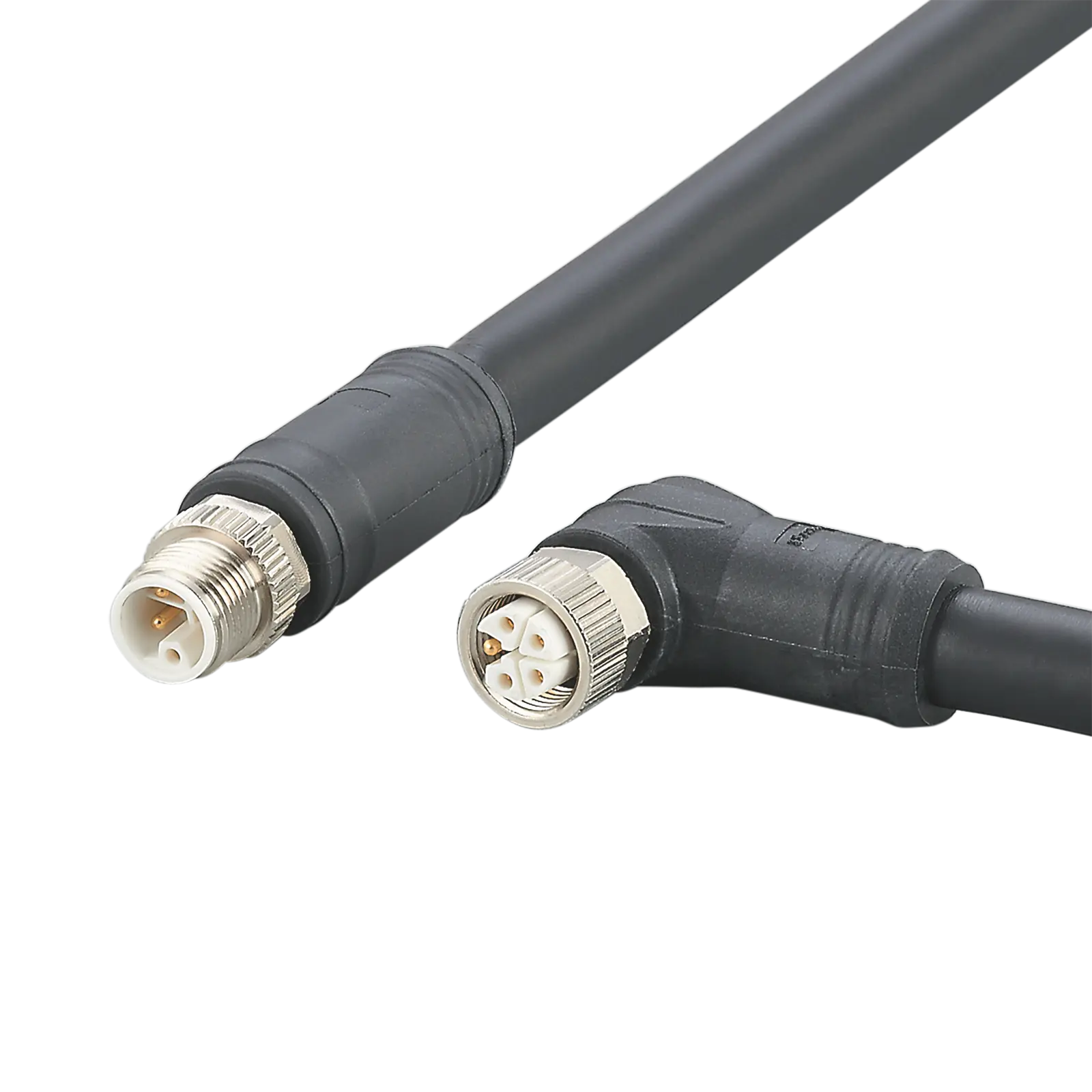 Produktfoto 1 von Verbindungskabel Powerkabel L-codiert 1m PUR Gehäuse PP IP67