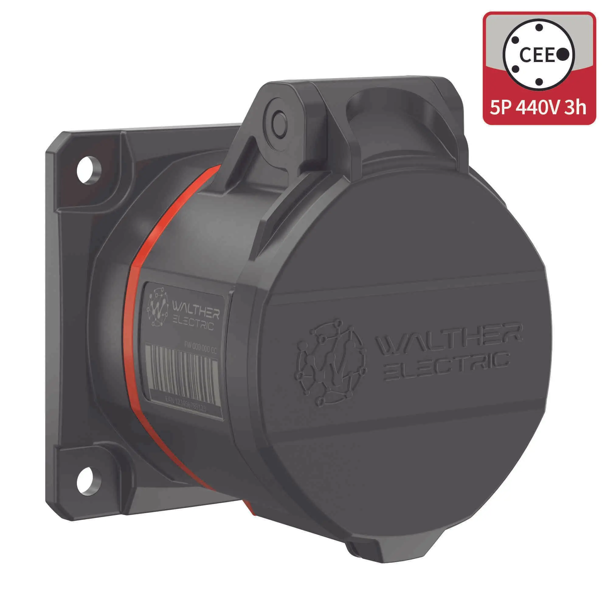 Produktfoto 1 von CEE NEO Anbaudose gerade 16A 5P 3h IP54