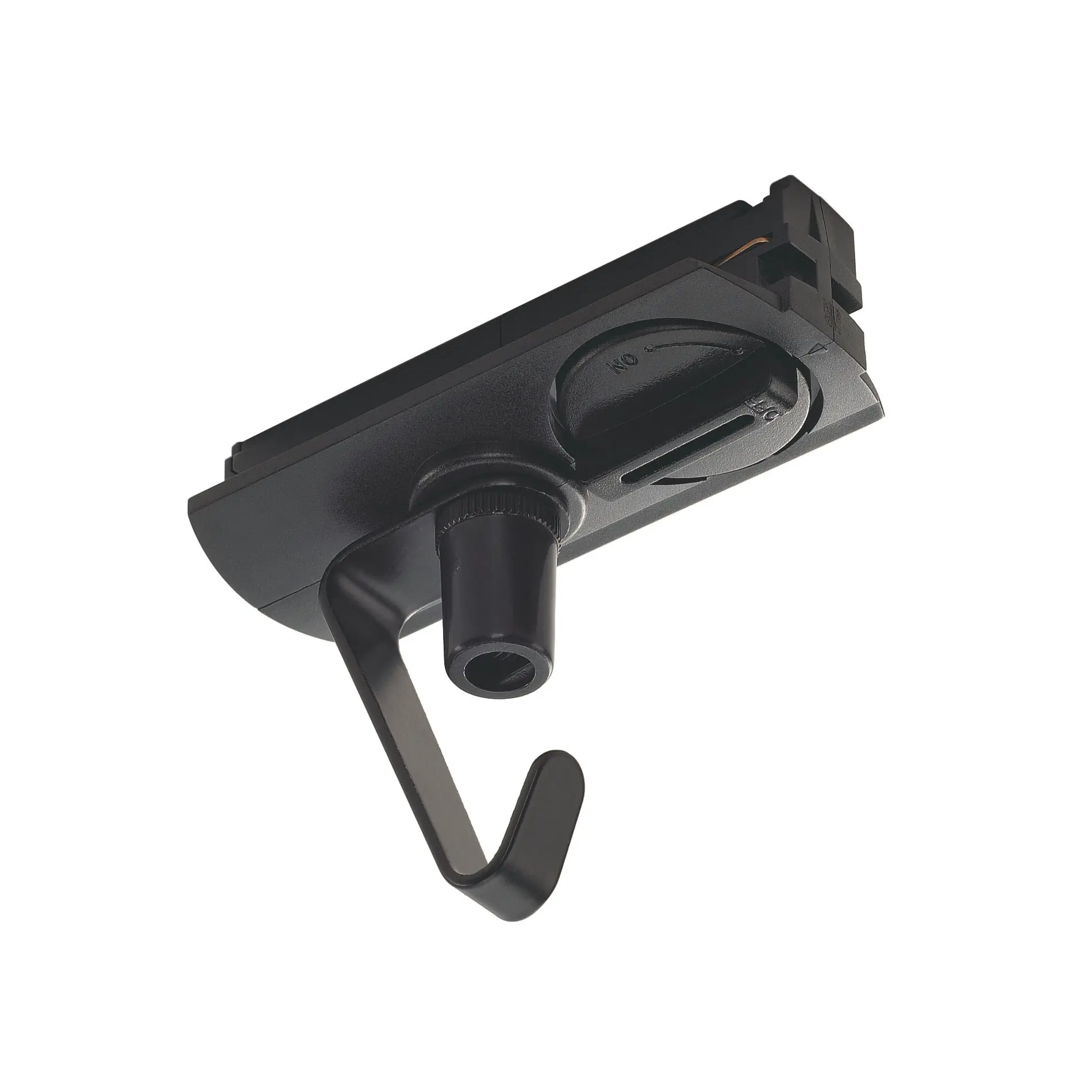 Produktfoto 1 von Adapter schwarz f.1Ph. HV Schiene elektrisch m.Haken
