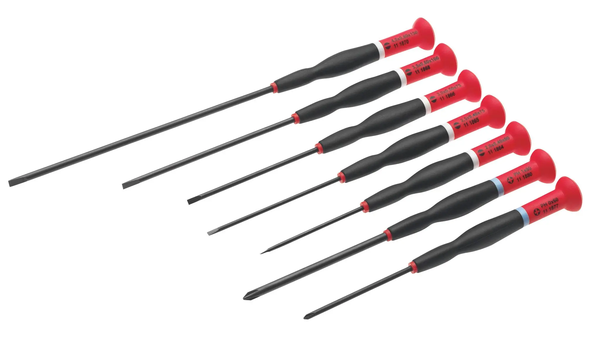 Produktfoto 1 von Elektronik-Schraubendreher-Sortiment 7teilig für Schlitzschrauben