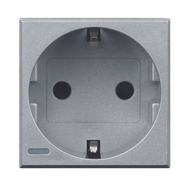 Produktfoto 1 von Schukosteckdose m.Steckklemmen f.AXOLUTE, Aluminium