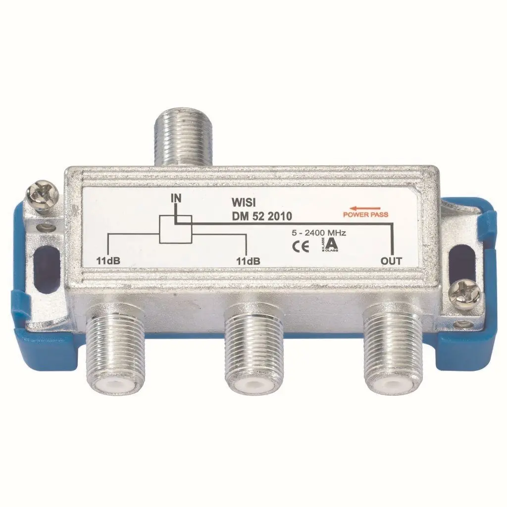 Produktfoto 1 von Abzweiger 2-f 11dB 5..2400MHz Kl A DC- Bypass Diodenentk.kompat.m.Einkabelsyst