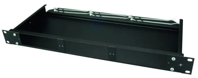 Produktfoto 1 von 19 LWL Baugruppenträger 1HE für 3xFanout-Modul, schwarz RAL 9005
