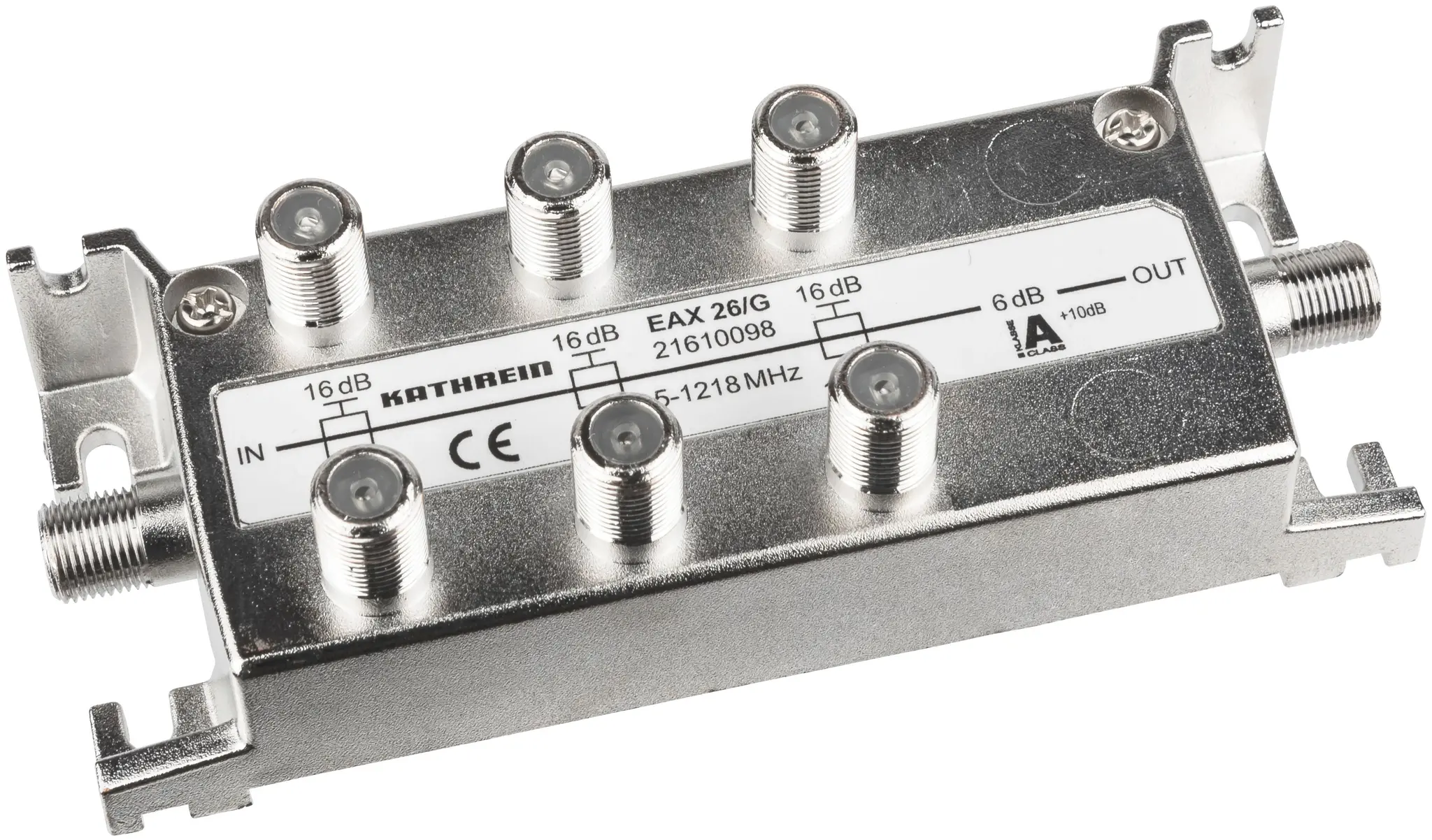 Produktfoto 1 von 6fach F-Endabzweiger 5-1218MHz F-Connector Kl.A Vodafone-/KDG-Freigabe