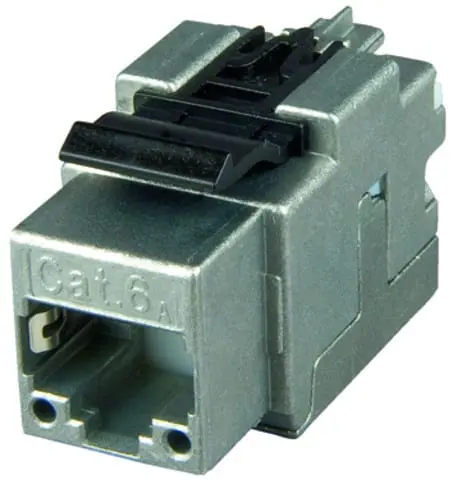 Produktfoto 1 von AMJ-Modul K Cat.6A (tiefgest.n.ISO/IEC) T568A, VE = 6x 2er Pack