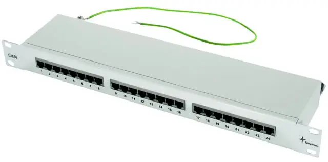 Produktfoto 1 von 19 Panel MPP24-HS Cat.5E geschirmt, 1HE, RAL 7035