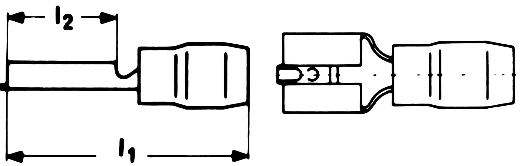 Produktfoto 1 von Flachsteckhuelse DIN 46245 Teil 3,isoliert,4qmm-6qmm,6,3mmx0,8mm,CuZn