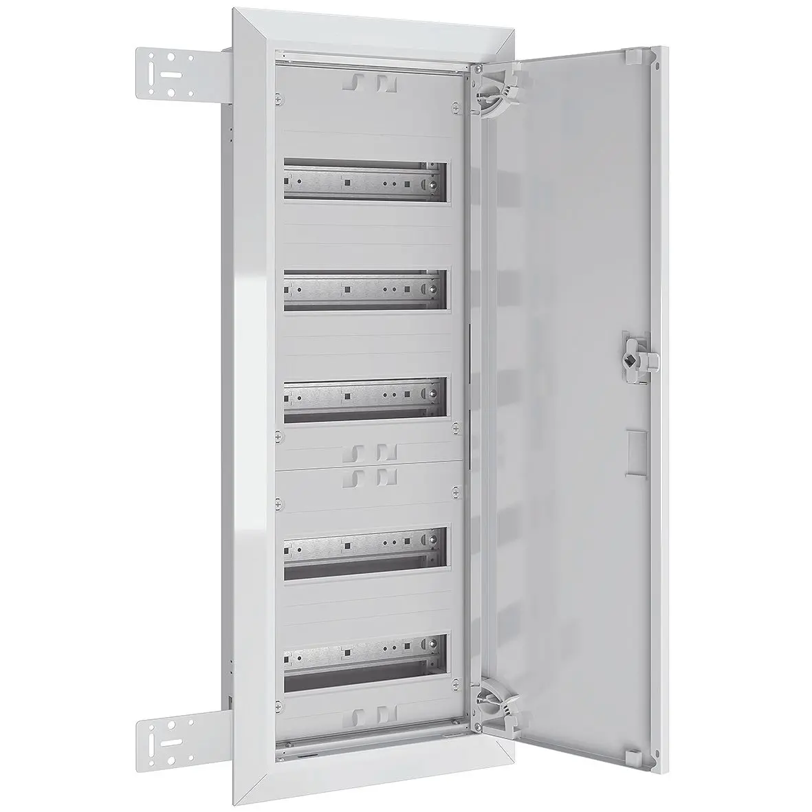Produktfoto 1 von Flachverteiler UP/HW,110 mm tief,IP 30,SK II,1x5-reihig, Komplettschrank für