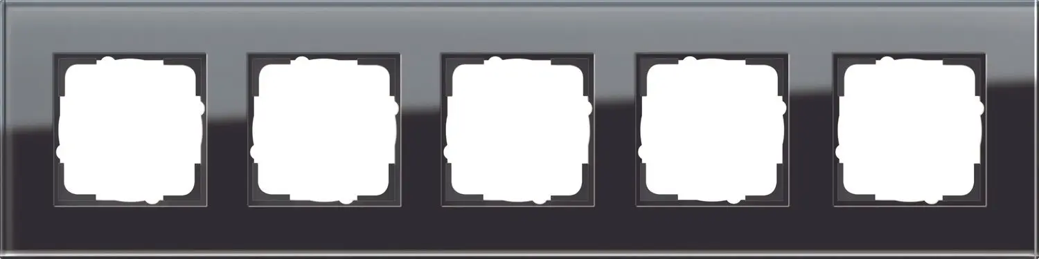Produktfoto 1 von Abdeckrahmen 5fach Esprit Glas schwarz