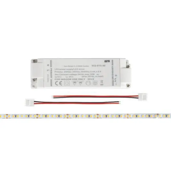 Produktfoto 1 von LED-Flexplatinen-Set 9,6W/m, 2700K IP00,140 LED/m,CRI > 85, inkl. Netzgerät