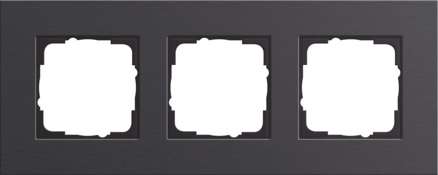 Produktfoto 1 von Abdeckrahmen 3fach Esprit aluminium schwarz