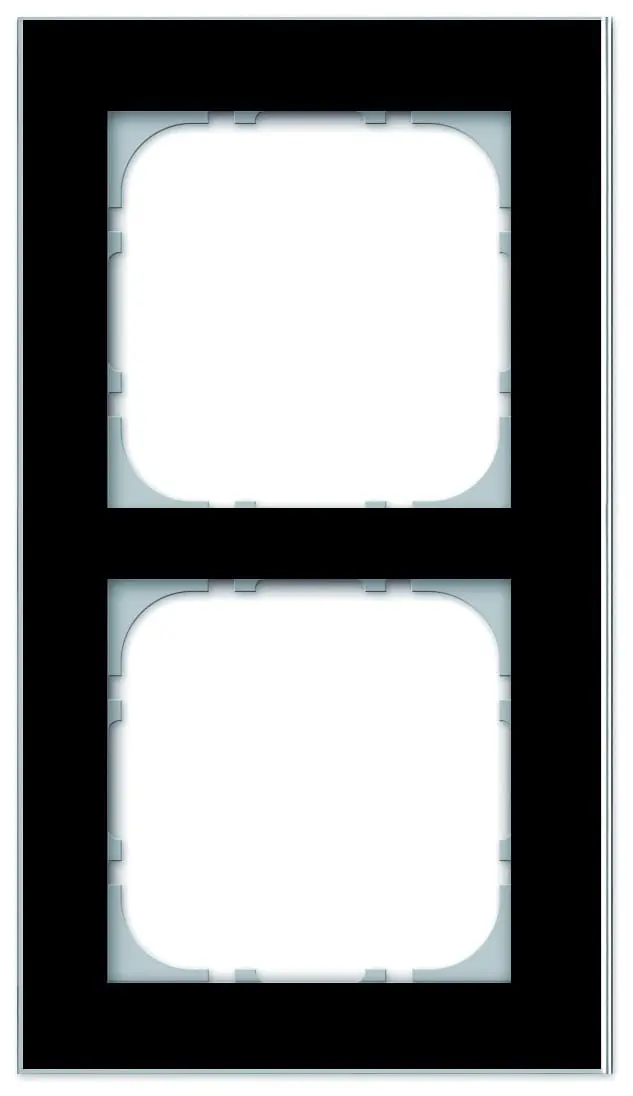 Produktfoto 1 von 2-fach GT Rahmen zum Einbau eines Einsatzes im System 55 schwarz