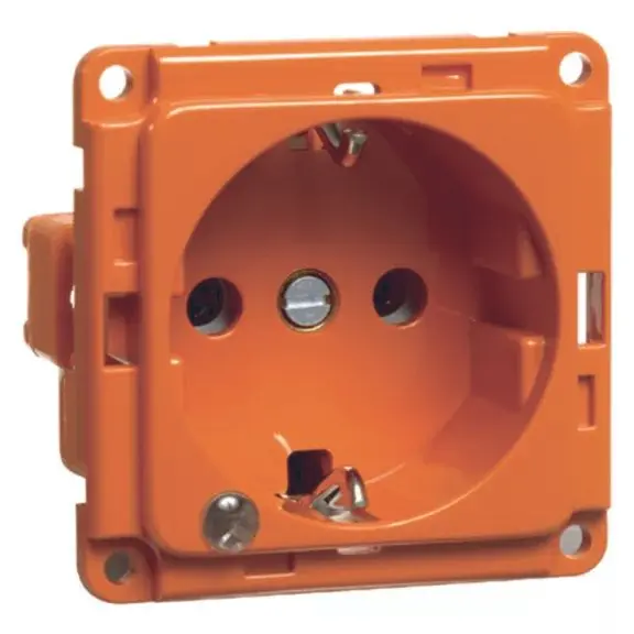 Produktfoto 1 von Steckdose SCHUKO Einbau orange, LED, erhöhter Berührungsschutz