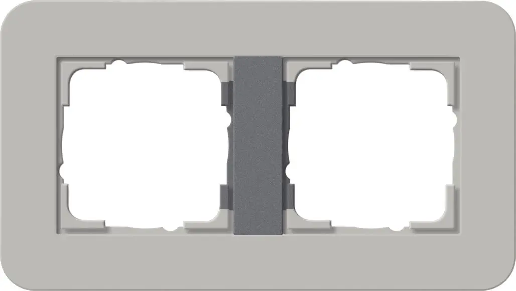Produktfoto 1 von Abdeckrahmen 2f E3 Grau/Anthrazit