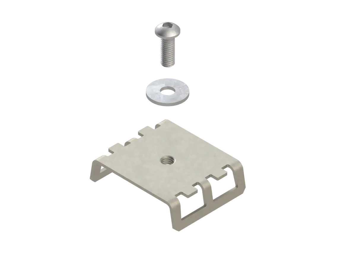 Produktfoto 1 von Adapterplatte f.Abstandhalter AHG 62 Stahl Zink-Magnesium Überzug inkl. Zubeh