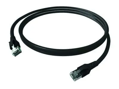 Produktfoto 1 von DualBoot Patchkabel Kat.6 Klasse EA (ISO/IEC) geschirmt schwarz 4PPoE 2,00m