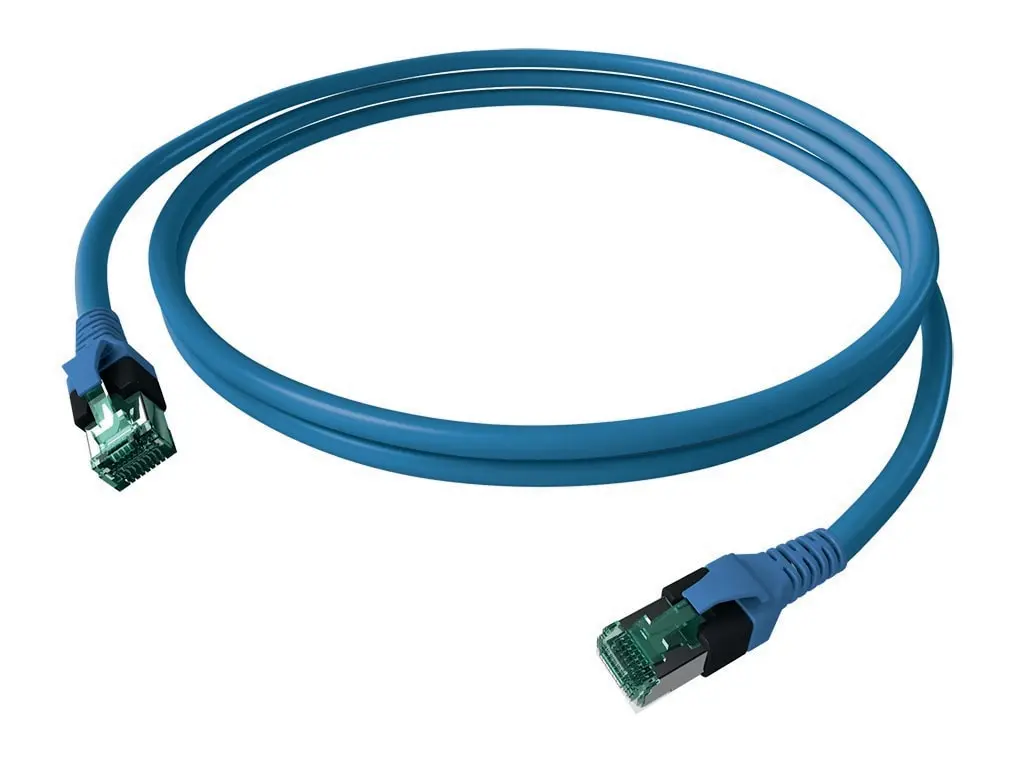 Produktfoto 1 von DualBoot Patchkabel Kat.6A (ISO/IEC) geschirmt blau 1,50m