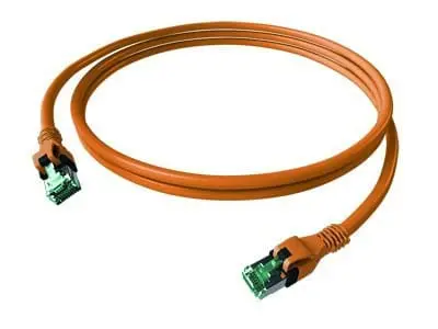 Produktfoto 1 von DualBoot PushPull Patchkabel Kat.6A (ISO/IEC) geschirmt orange 4PPoE 1,00m