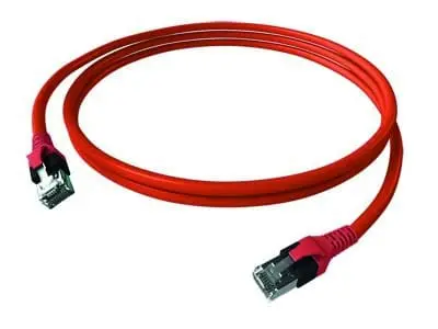 Produktfoto 1 von DualBoot Patchkabel Kat.6 Klasse EA (ISO/IEC) geschirmt rot 4PPoE 2,00m