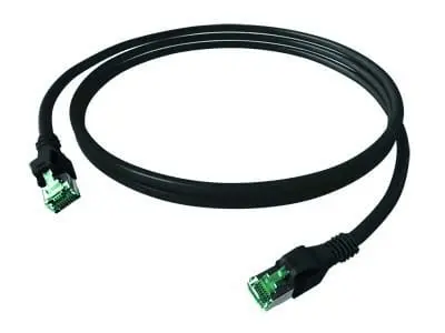 Produktfoto 1 von DualBoot PushPull Patchkabel Kat.6A (ISO/IEC) geschirmt schwarz 4PPoE 3,00m