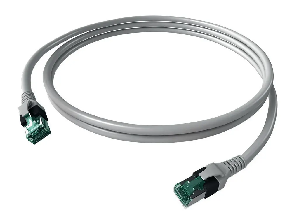 Produktfoto 1 von DualBoot Patchkabel Kat.6A (ISO/IEC) geschirmt grau 1,50m