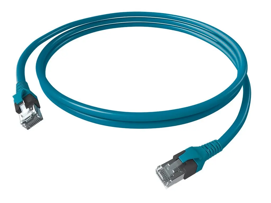 DualBoot Patchkabel Kat.6 Klasse EA geschirmt türkis 0,50m