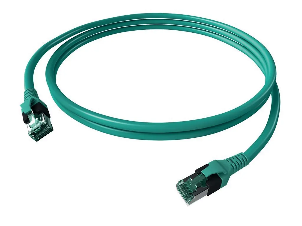 Produktfoto 1 von DualBoot Patchkabel Kat.6A (ISO/IEC) geschirmt türkis 0,50m
