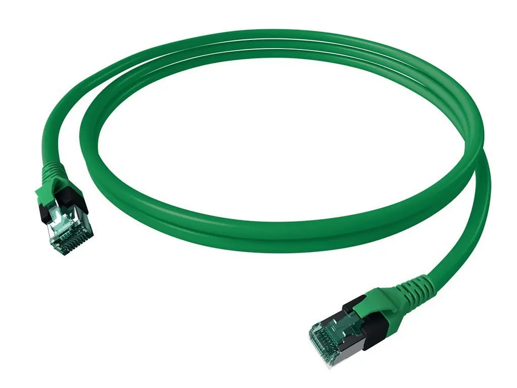 Produktfoto 1 von DualBoot Patchkabel Kat.6A (ISO/IEC) geschirmt grün 1,50m