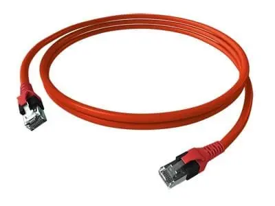 Produktfoto 1 von DualBoot Patchkabel Kat.6 Klasse EA (ISO/IEC) geschirmt rot 4PPoE 1,00m
