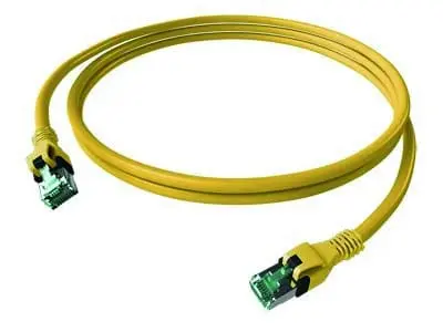 Produktfoto 1 von DualBoot PushPull Patchkabel Kat.6A (ISO/IEC) geschirmt gelb 4PPoE 10,00m