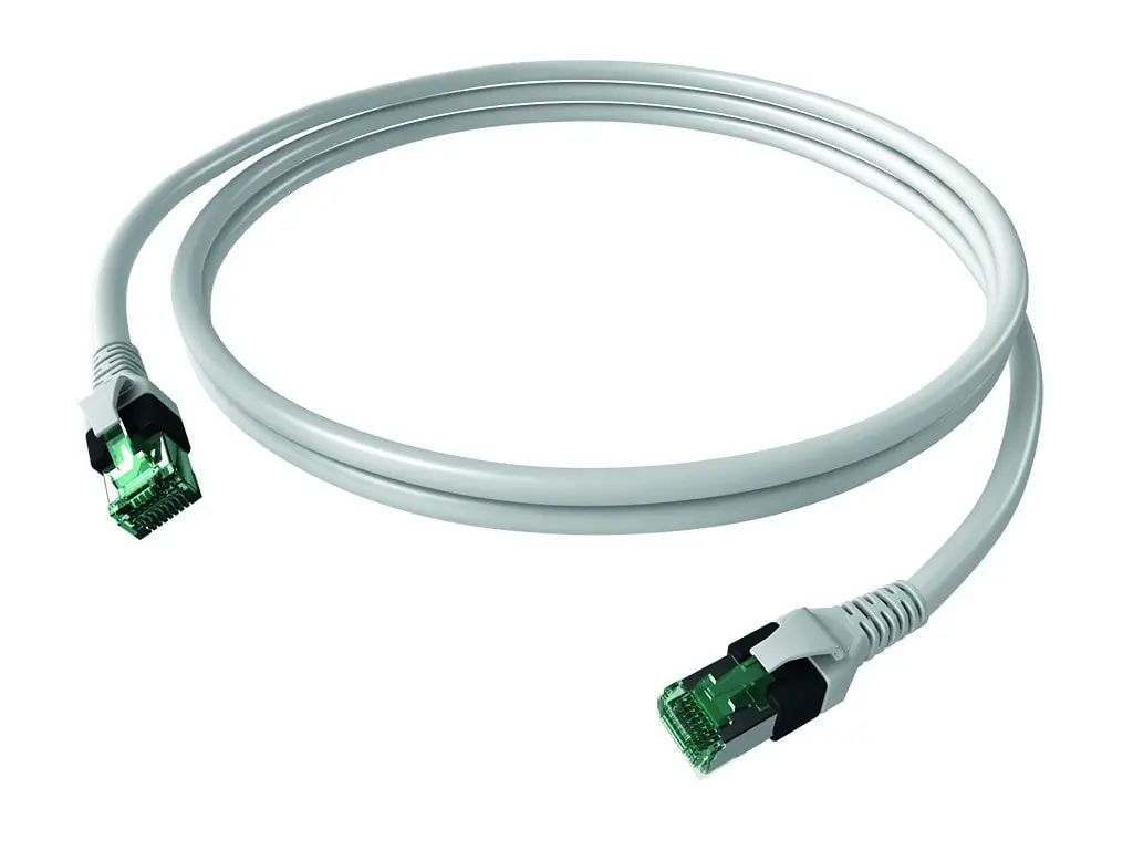 Produktfoto 1 von DualBoot Patchkabel Kat.6A (ISO/IEC) geschirmt weiß 4PPoE 7,50m
