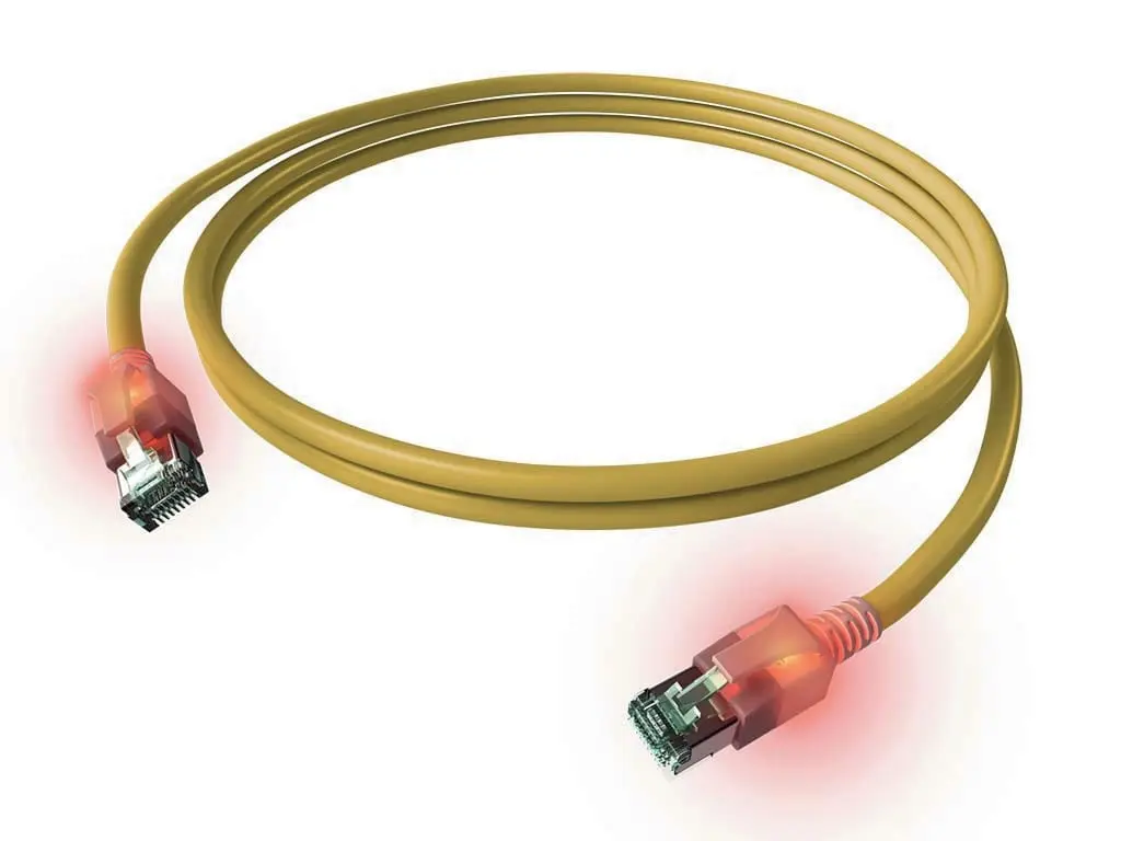 Produktfoto 1 von DualBoot LED Patchkabel Kat.6A (ISO/IEC) geschirmt orange 1,50m