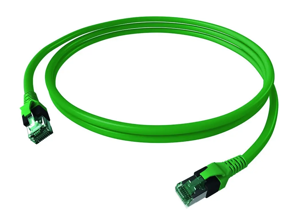 Produktfoto 1 von DualBoot Patchkabel Kat.6A (ISO/IEC) geschirmt grün 4PPoE 7,50m