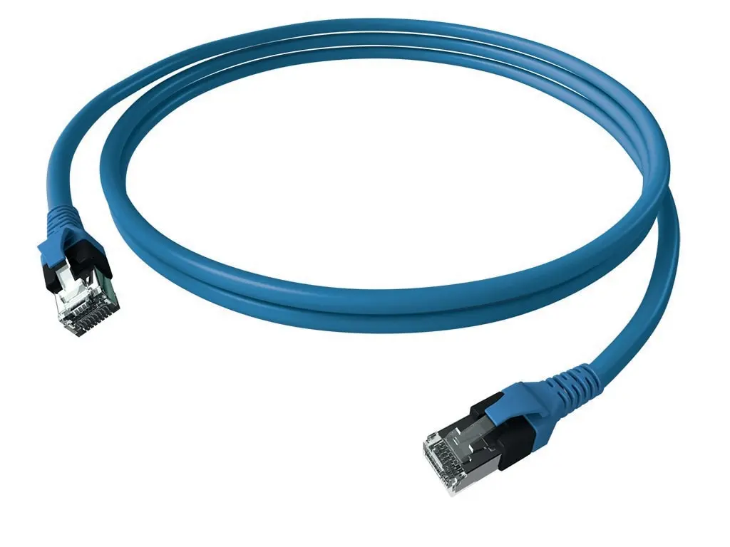 Produktfoto 1 von DualBoot Patchkabel Kat.6 Klasse EA geschirmt blau 1,50m
