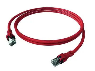 Produktfoto 1 von DualBoot PushPull Patchkabel Kat.6 Kl.EA (ISO/IEC) geschirmt rot 4PPoE 3,00m