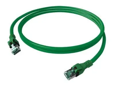Produktfoto 1 von DualBoot PushPull Patchkabel Kat.6A (ISO/IEC) geschirmt grün 4PPoE 1,00m