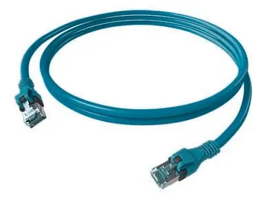 Produktfoto 1 von DualBoot PushPull Patchkabel Kat.6A (ISO/IEC) geschirmt türkis 1,50m