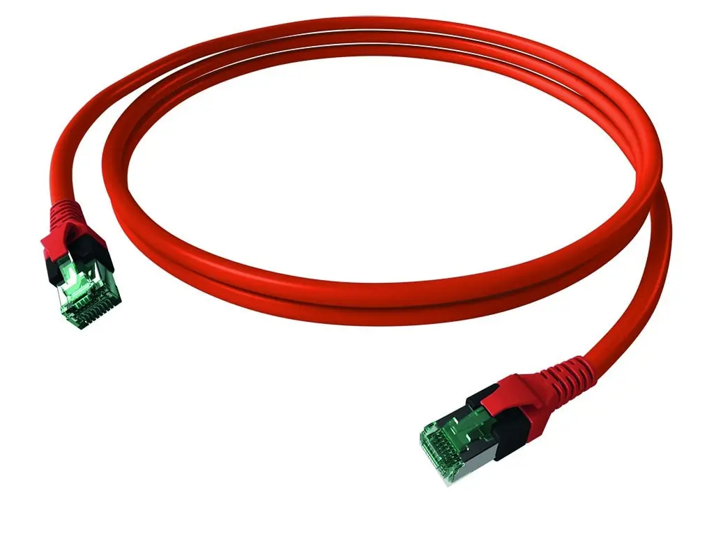 Produktfoto 1 von DualBoot Patchkabel Kat.6A (ISO/IEC) geschirmt rot 4PPoE 10,00m