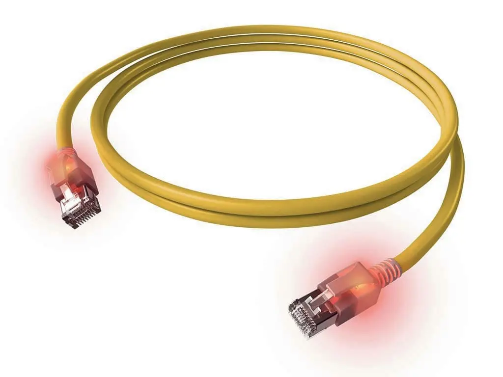 Produktfoto 1 von DualBoot LED Patchkabel Kat.6 Klasse EA geschirmt orange 1,50m