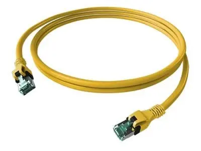 DualBoot PushPull Patchkabel Kat.6A (ISO/IEC) geschirmt gelb 4PPoE 3,00m