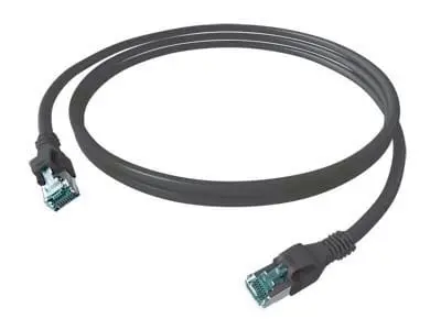 Produktfoto 1 von DualBoot PushPull Patchkabel Kat.6A (ISO/IEC) geschirmt schwarz 0,50m