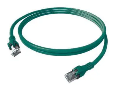Produktfoto 1 von DualBoot PushPull Patchkabel Kat.6 Klasse EA geschirmt grün 0,50m