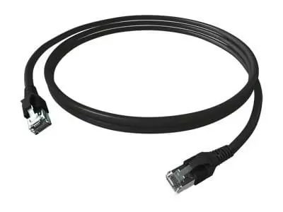Produktfoto 1 von DualBoot Patchkabel Kat.6 Klasse EA (ISO/IEC) geschirmt schwarz 4PPoE 5,00m