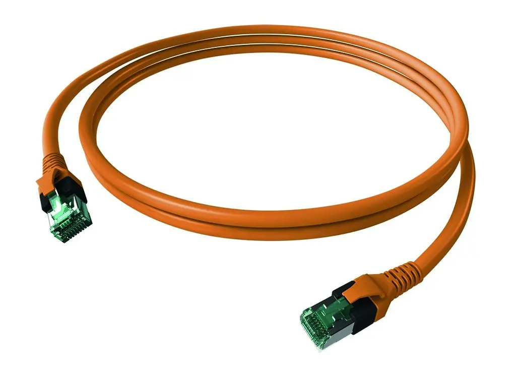 Produktfoto 1 von DualBoot Patchkabel Kat.6A (ISO/IEC) geschirmt orange 4PPoE 10,00m