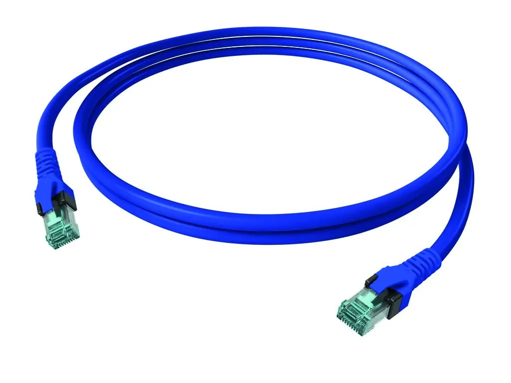 Produktfoto 1 von DualBoot Patchkabel Kat.6A (ISO/IEC) ungeschirmt blau 4PPoE 1,00m